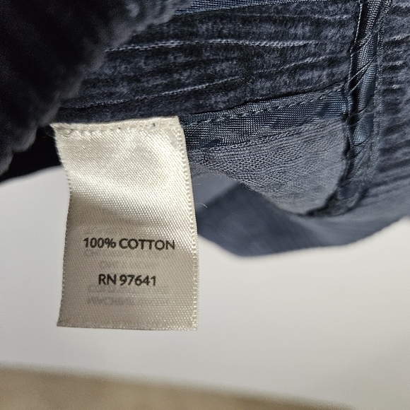 J.Jill Women's Blue Corduroy and Velvet Cuffs Oversized Long-line Jacket XSP - Picture 11 of 12